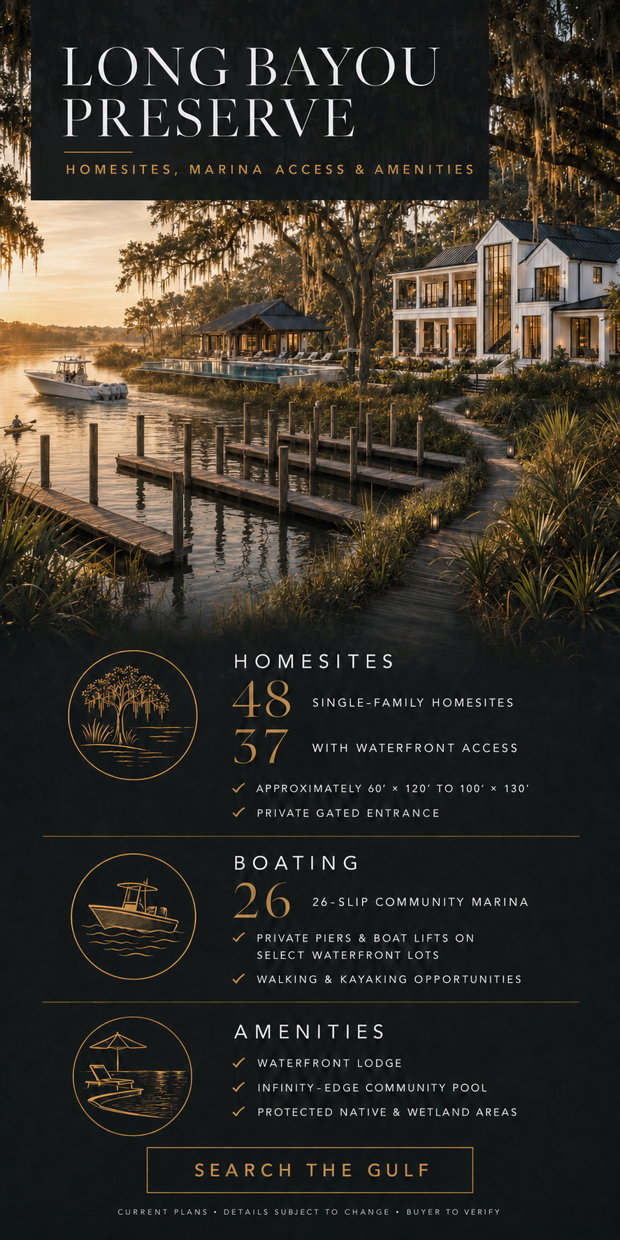 Orange Beach Long Bayou Preserve Waterfront Homes For Sale